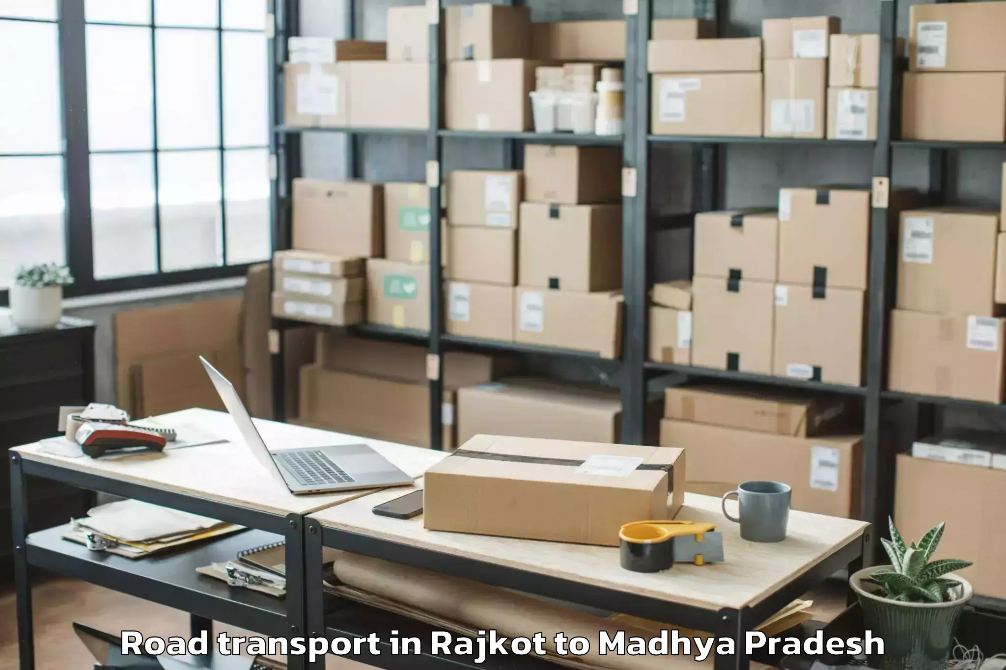 Professional Rajkot to Chanderi Road Transport